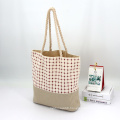 Custom Logo Biodegradable Cotton Linen Canvas Custom Shopping Bag Women Tote Bag